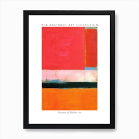 Orange And Red Abstract Painting 9 Exhibition Poster Art Print