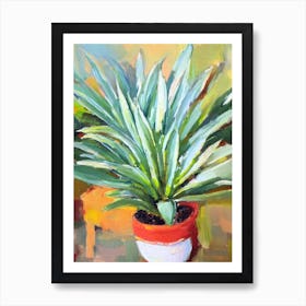 Aloe Vera Impressionist Painting Art Print