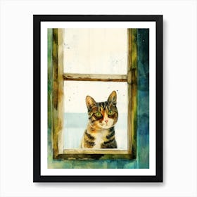 Cat In The Window animal Cat's life Art Print