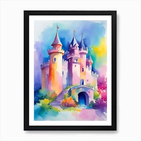 Watercolor Castle 1 Art Print