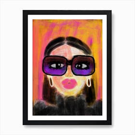 Lady In Sunglasses Art Print