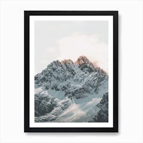 Winter Mountain Peak Art Print