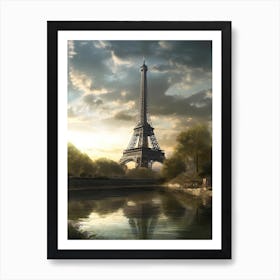 Eiffel Tower Paris France Dominic Davison Style 6 Art Print