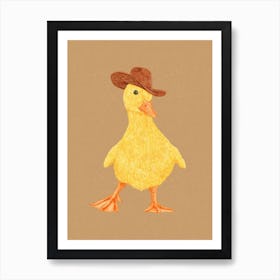 Daphne The Cowgirl Duckling Art Print