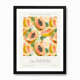 Tropical Fruit Market, Impressionist Papaya Art Print