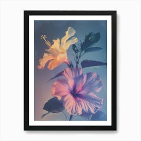 Iridescent Flower Hibiscus 4 Art Print