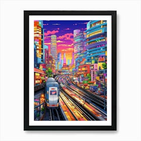 Bangkok Pixel Art 2 Art Print