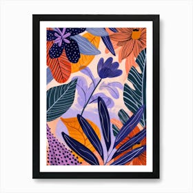 Abstract Floral Pattern 11 Art Print