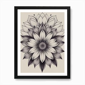 Flower Tattoo Art Print