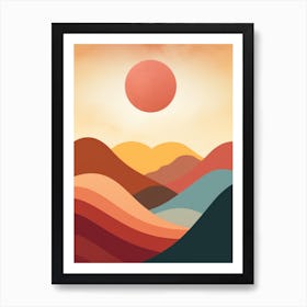 Sunset In The Mountains 11 Art Print