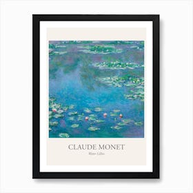 Water Lillies, Claude Monet Square Art Print Poster Art Print