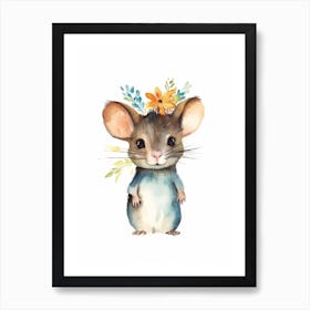 Watercolour Jungle Animal Baby Agouti 2 Art Print