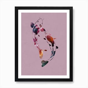 Koi Fish Pink Art Print