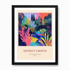 Colourful Gardens Gothenburg Botanical Garden Sweden 1 Red Poster Art Print