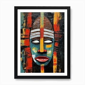 Ritualistic Realms; African Masked Marvels Art Print