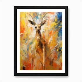 Kangaroo Abstract Expressionism 3 Art Print