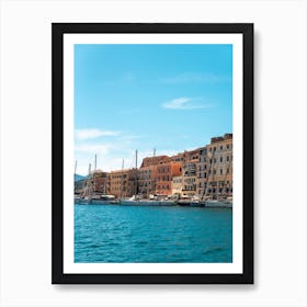 Elba Island with colorfull houses | Tuscany Italy sea Art Print