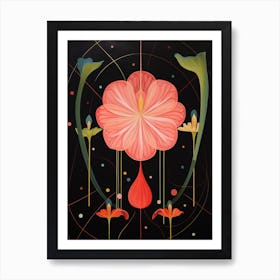 Amaryllis 2 Hilma Af Klint Inspired Flower Illustration Art Print