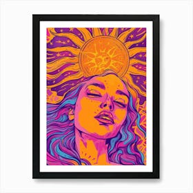 Sun Women Art Print