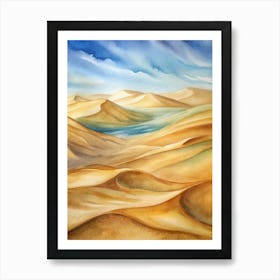 A Representation Of Sand Dunes Creating Natural Wa (1) Art Print