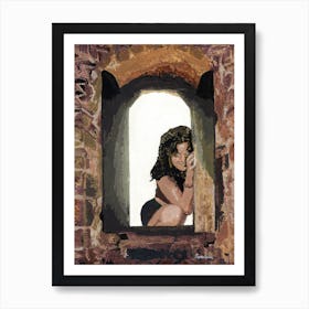 Waiting at the Window Art Print