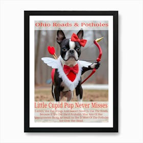 Ohio Roads Cupid Pup ~Reimagined Art Print