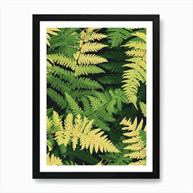 Pattern Poster Staghorn Fern 3 Art Print