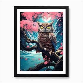 Owl Painting Art Print