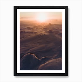 Sunset In Tundra Art Print