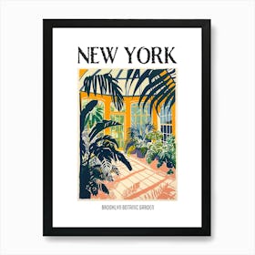 Brooklyn Botanic Garden New York Colourful Silkscreen Illustration 4 Poster Art Print