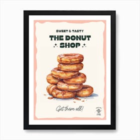 Stack Of Cinnamon Donuts The Donut Shop 0 Art Print