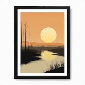 Wetlands Abstract Minimalist 4 Art Print