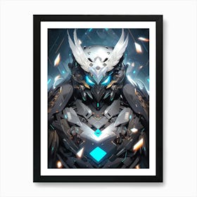 Futuristic Owl Suit Art Print