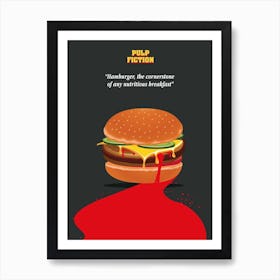 Pulp Fiction Jules Burger Art Print