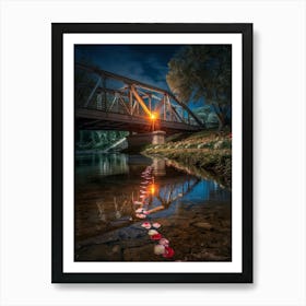 Bridge At Night Art Print