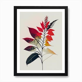 Poison Sumac Minimal Line Drawing 5 Art Print