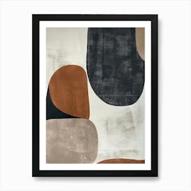 Earthy Tones Abstract Layers Poster