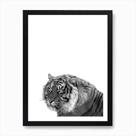 Monochrome Tiger Art Print