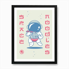 Space noodles — Retrowave poster, space poster, anime print, manga poster Art Print