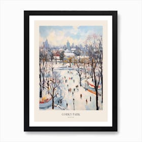 Winter City Park Poster Gorky Park Moscow Russia 2 Art Print