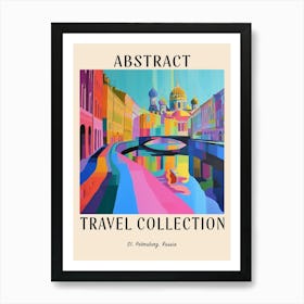 Abstract Travel Collection Poster St Petersburg Russia 3 Art Print