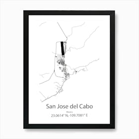 San Jose De Las Lajas,Cuba Minimalist Map Art Print