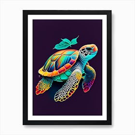 Hawksbill Sea Turtle (Eretmochelys Imbricata), Sea Turtle Tattoo 1 Art Print