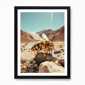 cosmic portrait of a bumblebee in the desert 1 Art Print