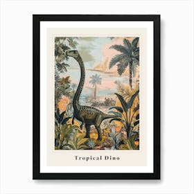 Tropical Dinosaur Painting 1 Poster Art Print