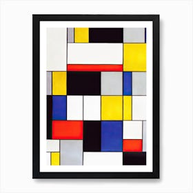 Composition A Background, Piet Mondrian Art Print