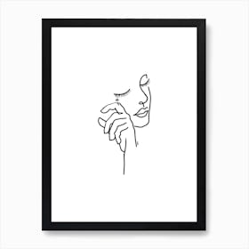 Dont Cry Line Art Print