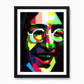 Pop Art WPAP John Lennon The Beatles Rock And Roll Music Art Print