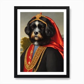 Lhasa Apso 2 Renaissance Portrait Oil Painting Art Print