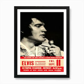 Elvis Presley 1970 Phoenix, Arizona Large Concert Poster Art Print